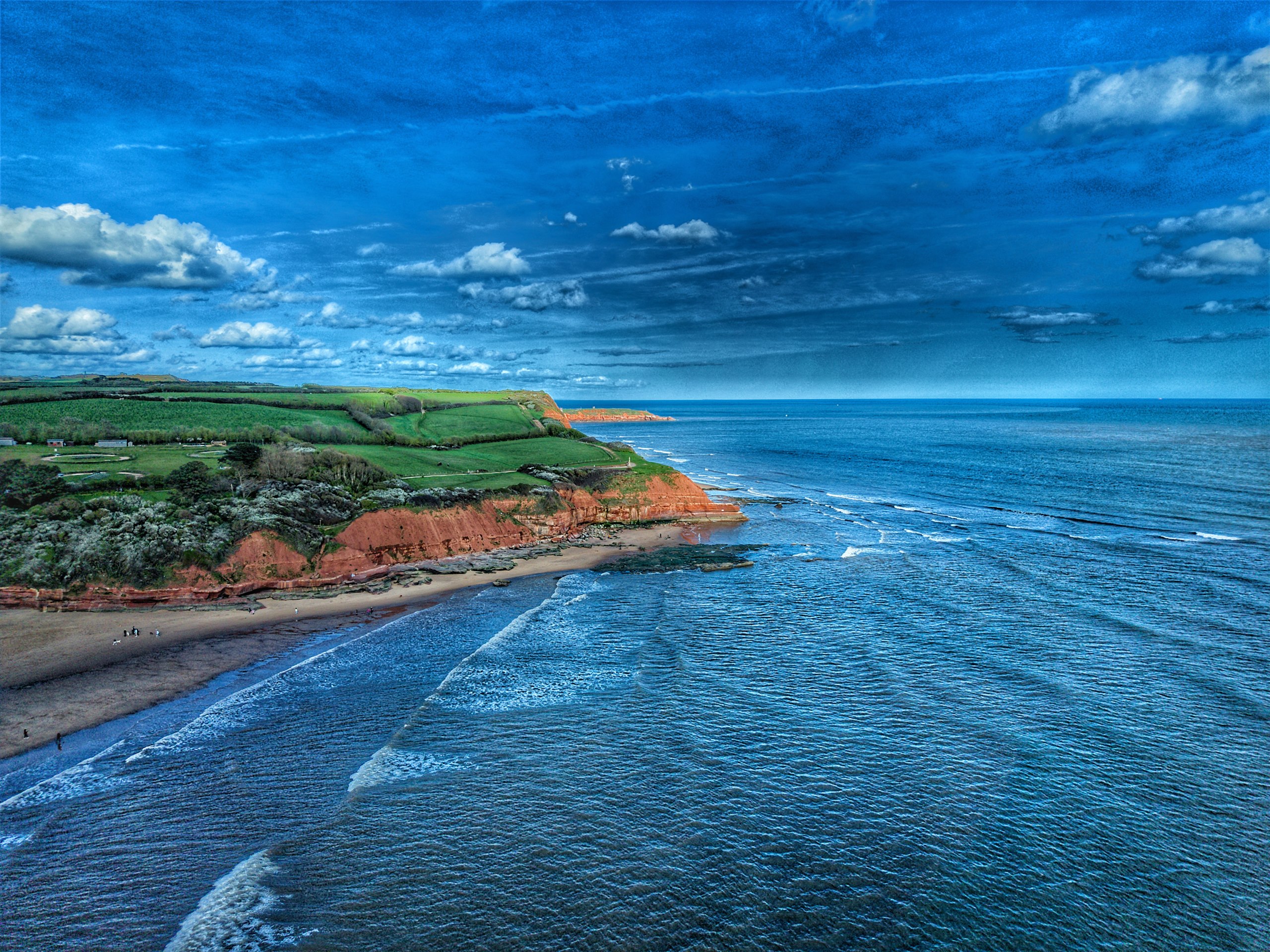 Aerial landscape photograph